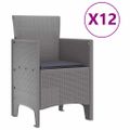 vidaXL Záhradný jedálenský set s vankúšom Svetlo šedá a Antracit