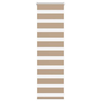 vidaXL Zebrová roleta pieskovo hnedá 50x100 cm šírka látky 45,9 cm polyester