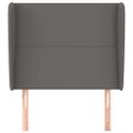 vidaXL Čelo postele so záhybmi sivé 103x23x118/128 cm umelá koža