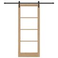 vidaXL Posuvné dvere ORKDAL Prírodná a čierna 86 x 211 cm