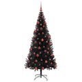 vidaXL Vianočný stromček Čierna 180 cm PVC