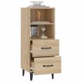 vidaXL Komoda vo farbe dubu sonoma 34,5x34x90 cm spracované drevo