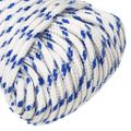 vidaXL Lodné lano biele 3 mm 25 m polypropylén