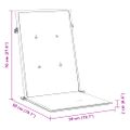 vidaXL Podložky na záhradné stoličky, vysoké operadlo 2 ks 120x50x2 cm
