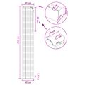 vidaXL Žalúzia Dubový vzhľad 45 x 250 cm 35 mm Masívne Paulownia drevo