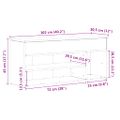 vidaXL Lavička na topánky Dub dymový 102x30,5x45 cm Upravené drevo