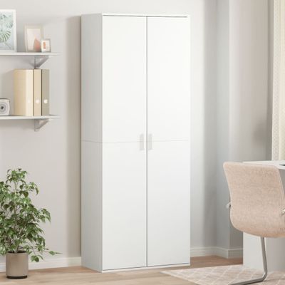 vidaXL Vysoká skrinka biela 70x35x180 cm kompozitné drevo