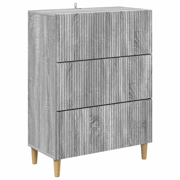 vidaXL Zásuvkový kabinet Sivá sonoma 66 x 34,5 x 90 cm