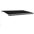 vidaXL Ručne zaťahovacia markíza s LED 500x300 cm antracitová