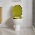 vidaXL WC sedadlo, pomalé sklápanie, zelené, oválne