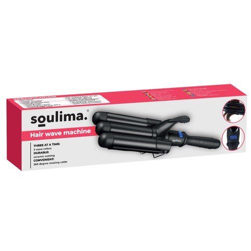 Keramická trojkulma, 130W čierna Soulima 19389, display