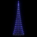vidaXL LED vianočný stromček Modrá 302,5 cm Kov