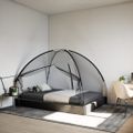 vidaXL Moskytiéra jurta s dverami 220 čierna 200x150x140 cm