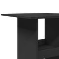vidaXL Barový stôl s policami čierny 60x60x102 cm kompozitné drevo