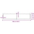 vidaXL Stolová doska svetlohnedá 180x40x(2-4)cm ošetrený masív hrany