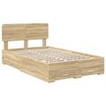 vidaXL Rám postele Sonoma dub 135 x 190 cm Kompozitné drevo