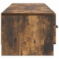 vidaXL TV skrinka 147 x 34,5 x 27 cm Dymový dub Kompozitné drevo