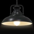 vidaXL Závesná lampa E27 čierna Ø 31 cm železná