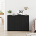 vidaXL Servírovacia skriňa Čierna 102 x 29.5 x 75 cm Kompozitné drevo