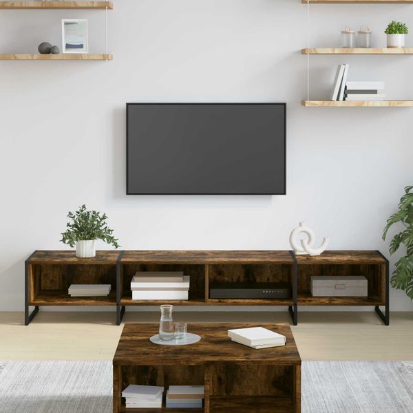 vidaXL TV skrinka 170,5 x 36 x 30,5 cm Dymová dub Kompozitné drevo