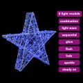 vidaXL 3D hviezda 50 LED Modrá 55 x 53.5 x 10 cm Akryl