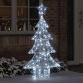 vidaXL Vianočný stromček 160 LED Studená biela 150 cm Akryl