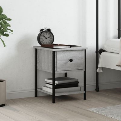 vidaXL Nočný stolík sivý sonoma 34x35,5x45 cm spracované drevo