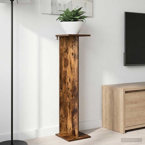 vidaXL Stojan na rastliny 2 pcs Údený Dub 25 x 25,5 x 100,5 cm