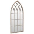 vidaXL Záhradné zrkadlo pieskové 70x30 cm exteriérové železo