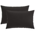 vidaXL Poťah na podložku 2 pcs HEERLEN Čierna 30 x 50 cm Polyester