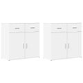 vidaXL Komody 2 ks biele 79x38x80 cm kompozitné drevo