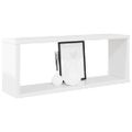 vidaXL Nástenné police 6 ks, lesklé biele 60x15x23cm, kompozitné drevo