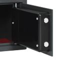 vidaXL Digitálny trezor na odtlačok prsta tmavosivý 31x20x20 cm