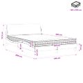 vidaXL Posteľ s matracom Dover sivá 140x190 cm umelá koža