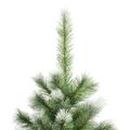 vidaXL Umelý výklopný vianočný stromček so snehovými vločkami 210 cm