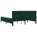 vidaXL Rám postele s matracom Tmavozelená 180 x 200 cm Zamat