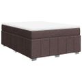 vidaXL Boxspring posteľ s matracom tmavohnedá 140x190 cm látka