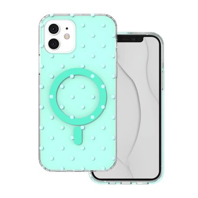 Puzdro Bubble Dots Mag pre iPhone 11 zelená