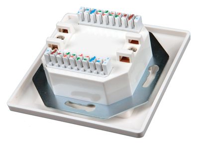 Solarix - zásuvka CAT5E UTP 2 x RJ45 pod omietku biela