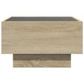 vidaXL Konferenčný stolík s LED dub sonoma 50x50x30 cm kompozit. drevo