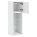 vidaXL TV skrinky s LED svetlami 2 ks biele 30,5x30x90 cm