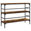 vidaXL Konzolový stolík dymový dub 100x32x75 cm kompozitné drevo