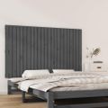 vidaXL Nástenné čelo postele sivé 147x3x90 cm masívna borovica