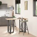 vidaXL Nohy barového stola v tvare T, 2 ks, antracitové, 60x35x(90-91) cm, oceľ
