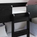 vidaXL Poschodová posteľ pre deti Čierny dub 75 x 190 cm