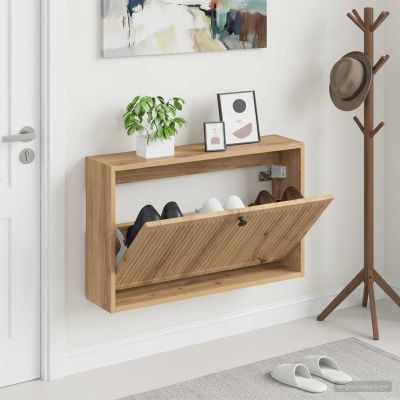 vidaXL Nástenný botník EDE 71 x 17 x 43 cm Kompozitné drevo