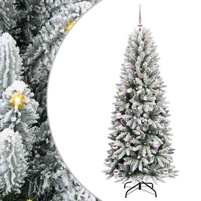 vidaXL Umelý vianočný stromček Biela 150 cm PVC a plast a oceľ a PE