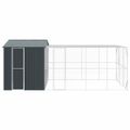 vidaXL Klietka pre vtákov Antracit 635 x 304 x 247 cm Pozinkovaná oceľ