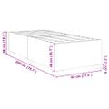 vidaXL Posteľ bez matraca tmavosivá 80x200 cm zamat