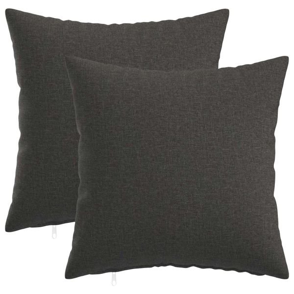 vidaXL Poťah na podložku 2 pcs HEERLEN Tmavosivá 40 x 40 cm